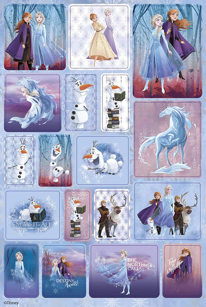 Large Frozen II Sticker Box with Over 1100 Stickers on 12 Rolls with Anna & Elsa Designs - Ideal for Scrapbooking and Crafts