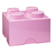 Room Copenhagen LEGO Brick 4 Knobs Stackable Storage Box, Light Purple, 5.7 Litre