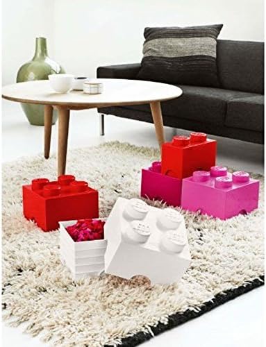 Room Copenhagen LEGO Brick 4 Knobs Stackable Storage Box, Light Purple, 5.7 Litre