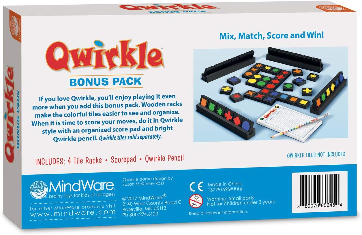 Mindware | Qwirkle Bonus Pack | Board Game | Ages 8+ | 2-4 Players