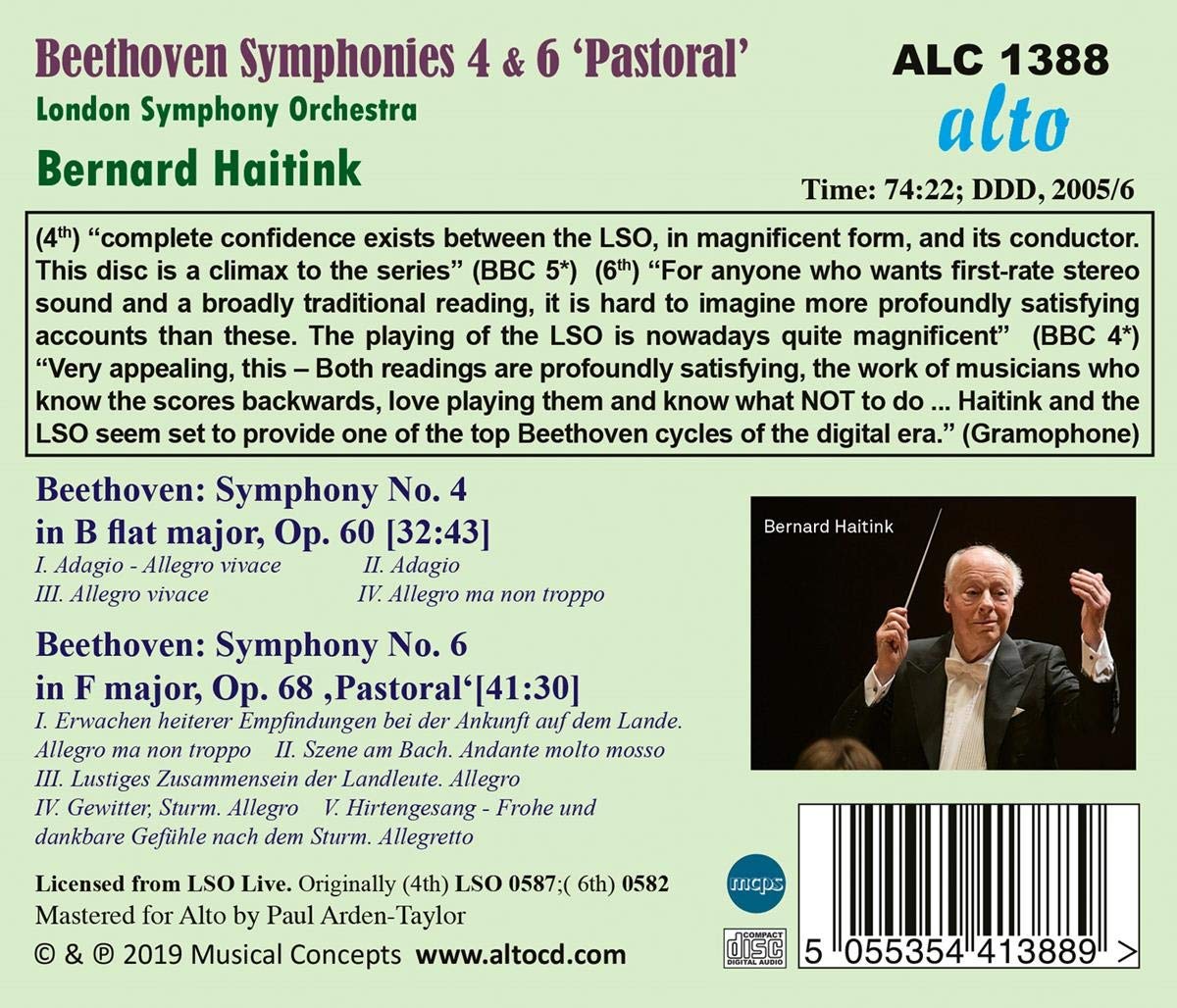 Beethoven: Symphonies 4 & 6 pastoral