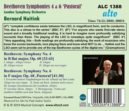 Beethoven: Symphonies 4 & 6 pastoral
