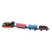 Locomotief speelset 4-delig op kaart die-cast 4 assorti