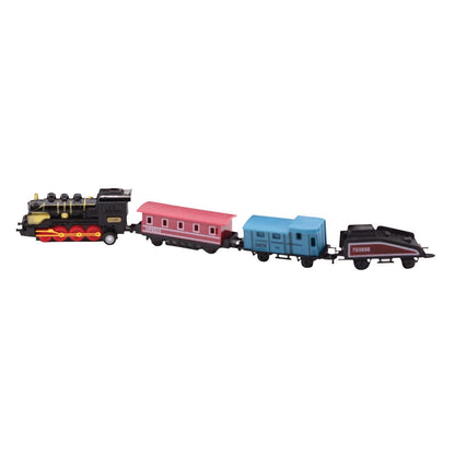 Locomotief speelset 4-delig op kaart die-cast 4 assorti