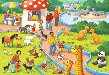 Ravensburger 07813 A Day at The Zoo, Yellow