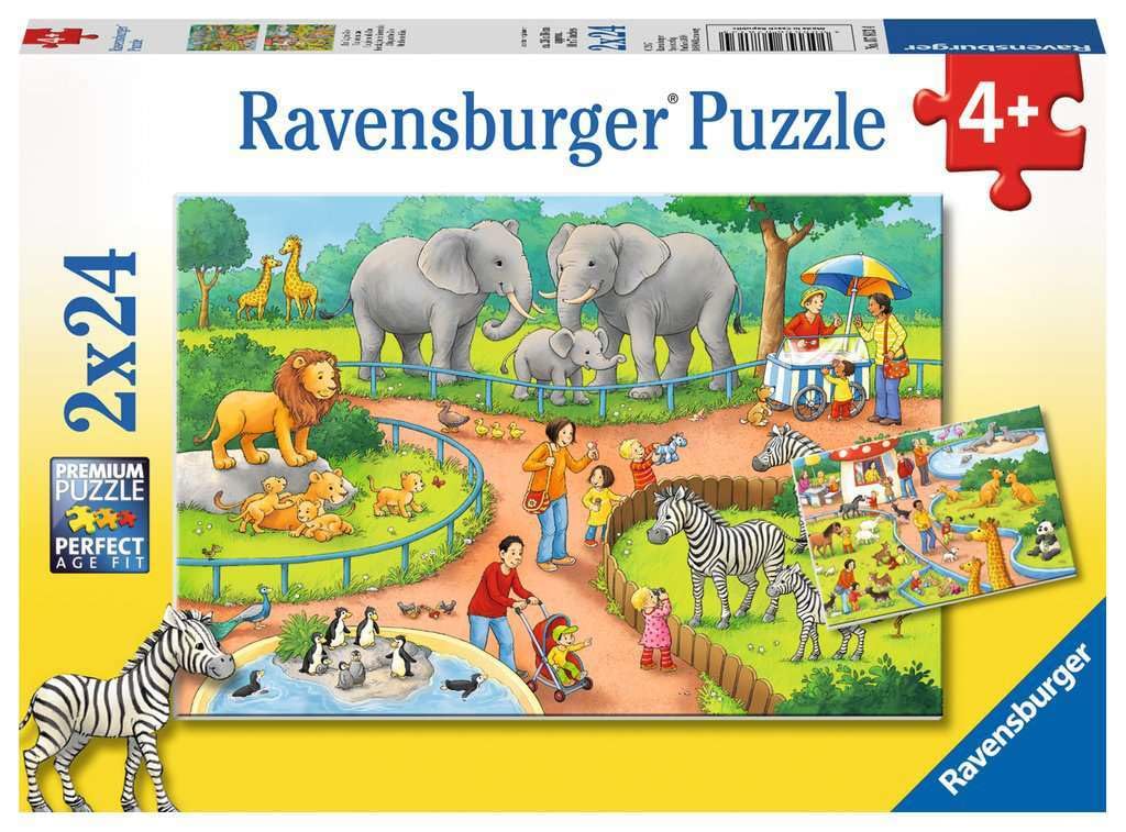 Ravensburger 07813 A Day at The Zoo, Yellow