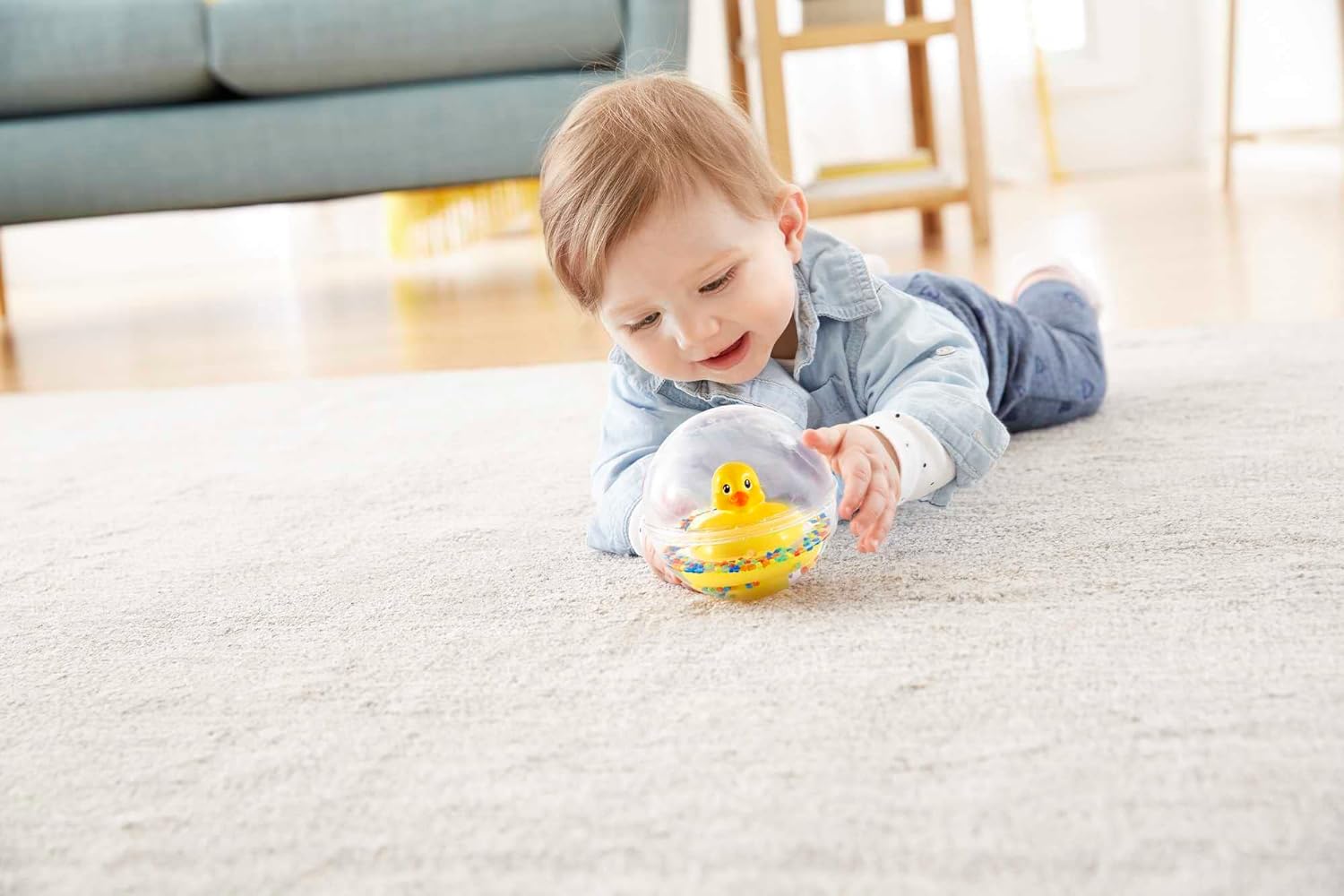 Fisher-Price Watermates, Duck, baby ball activity toy for crawl and chase play ages 3 months and up, 75676 A Small