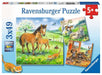 Ravensburger Kinderpuzzle - 08029 Kuschelzeit - Puzzle für Kinder ab 5 Jahren, mit 3x49 Teilen