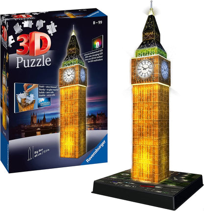 Ravensburger Big Ben 3D Jigsaw Puzzle for Adults and Kids Age 8 Years Up & Children’s World Globe 3D Jigsaw Puzzle for Kids age 6 Years Up - 180 Pieces - No Glue Required