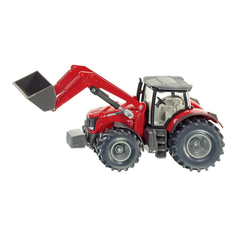 siku 1985, Massey Ferguson 8690 Traktor mit Frontlader, 1:50, Metall/Kunststoff, Rot, Viele Funktionen