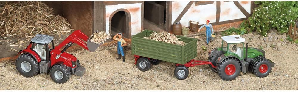 siku 1985, Massey Ferguson 8690 Traktor mit Frontlader, 1:50, Metall/Kunststoff, Rot, Viele Funktionen