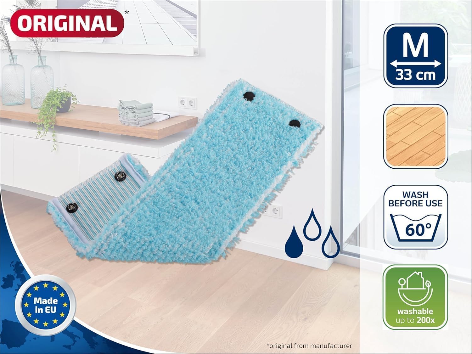 Leifheit - Overtrek Extra Soft Voor Twister - Clean Twist / Combi Clean (33Cm)