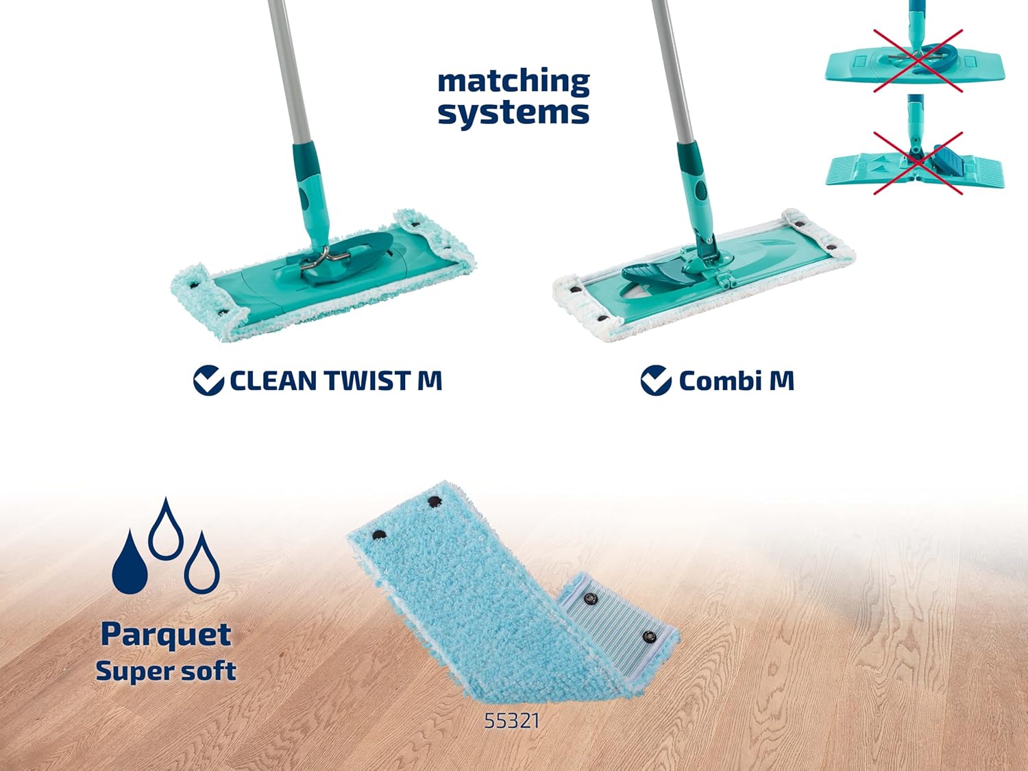 Leifheit - Overtrek Extra Soft Voor Twister - Clean Twist / Combi Clean (33Cm)