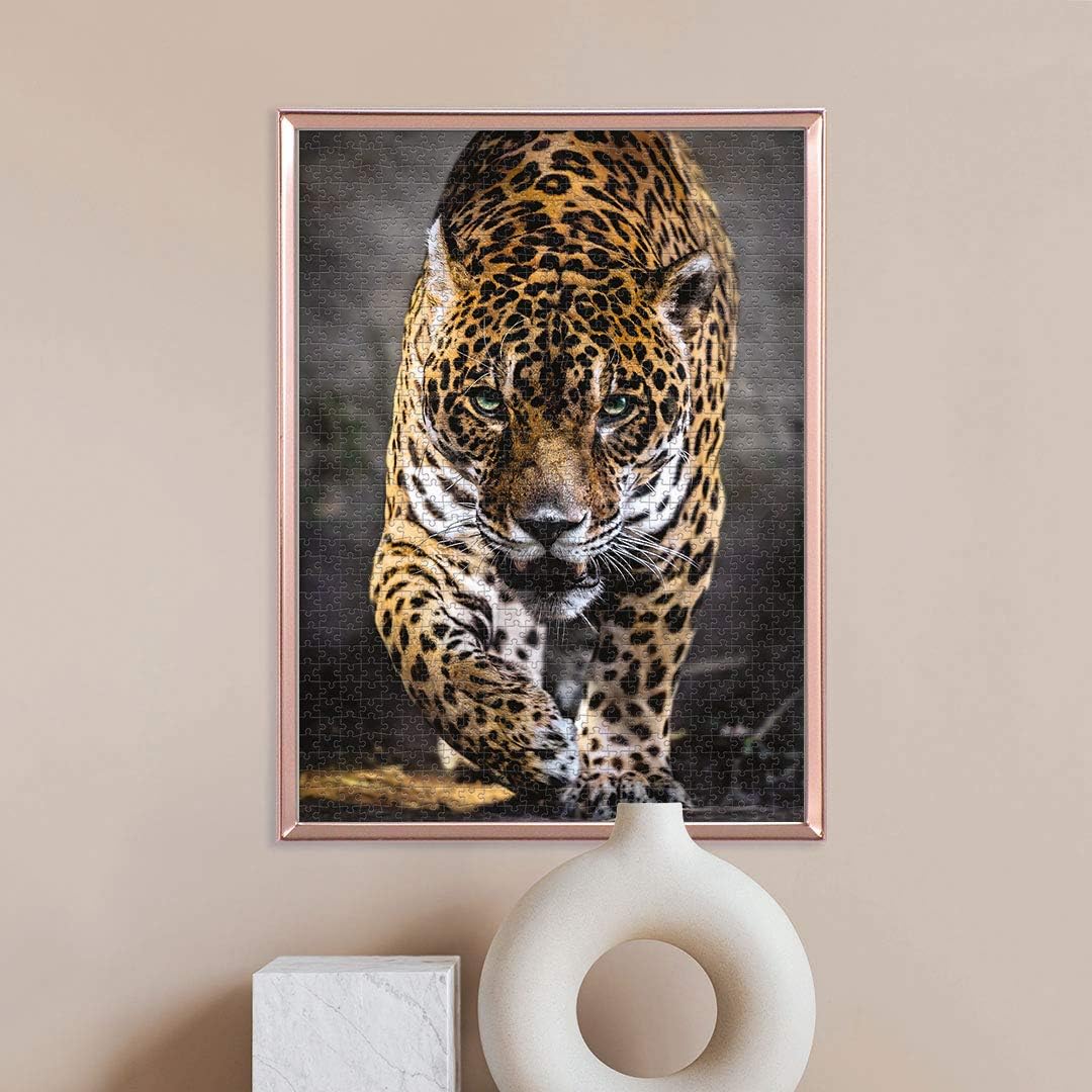 Clementoni - Puzzle 1000 piezas paisaje animales, Jaguar, Puzzle adulto (39326