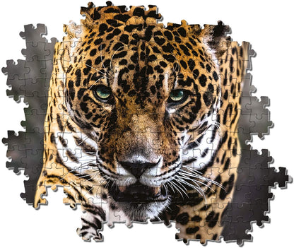 Clementoni - Puzzle 1000 piezas paisaje animales, Jaguar, Puzzle adulto (39326