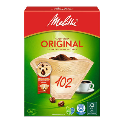 Melitta Filtertüten Naturbraun 102 / 80