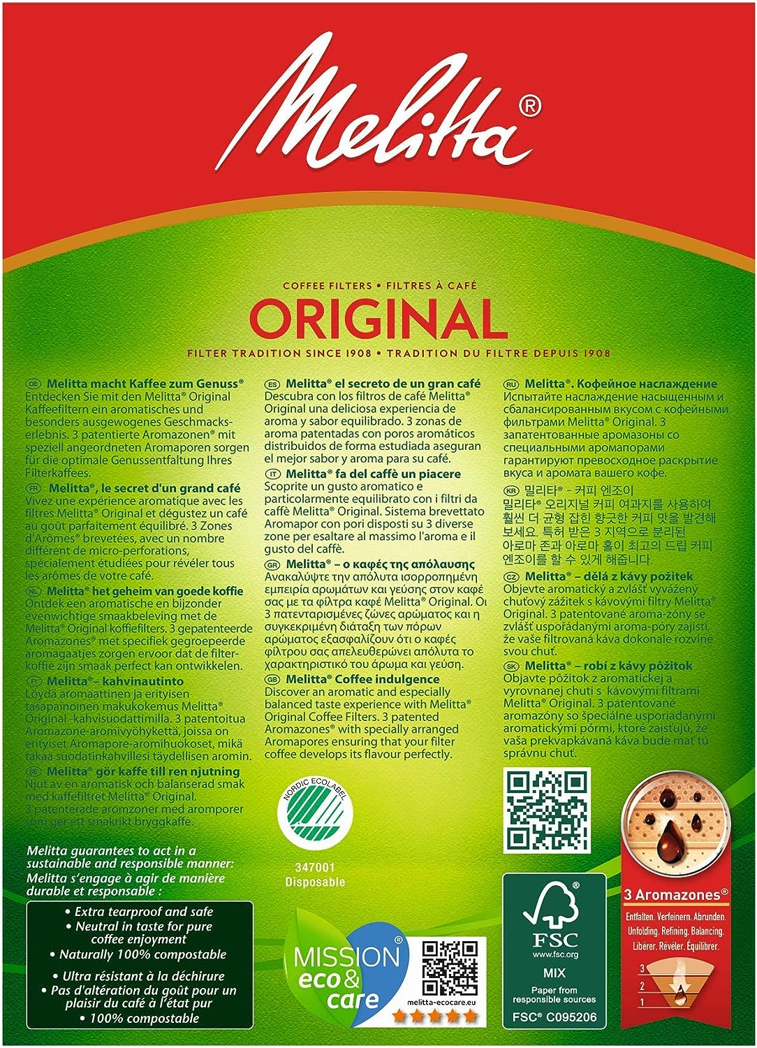 Melitta Filtertüten Naturbraun 102 / 80