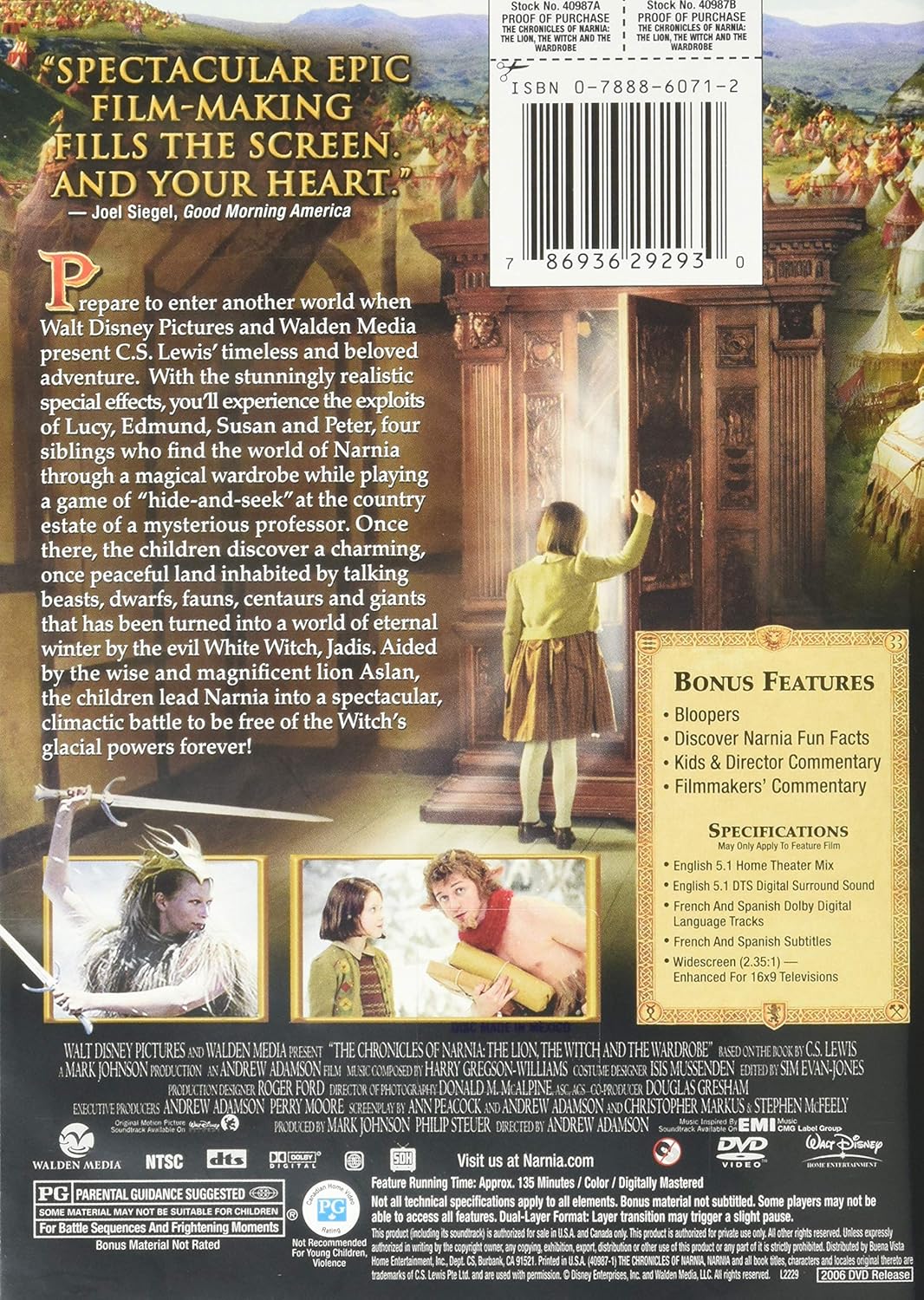 The Chronicles of Narnia: The Lion, the Witch and the Wardrobe (Widescreen Edition)