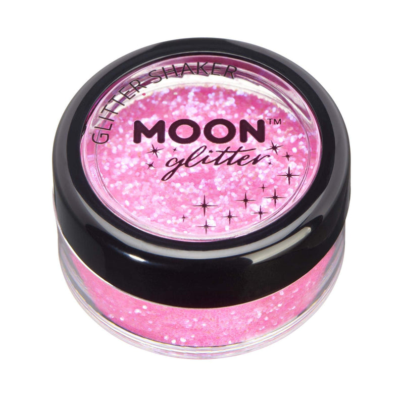 Smiffys Moon Glitter Iridescent Glitter Shakers, Pink