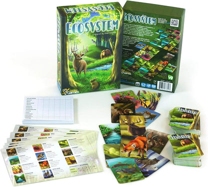 Genius Games - 74568 Ecosystem Ecology Board Game - Educational Wildlife Nature Biology Animal Food Chain Habitat - Stem - Science