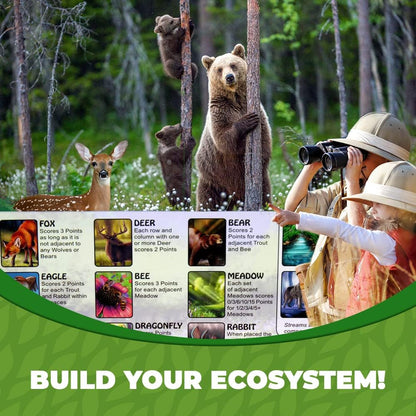 Genius Games - 74568 Ecosystem Ecology Board Game - Educational Wildlife Nature Biology Animal Food Chain Habitat - Stem - Science