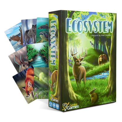 Genius Games - 74568 Ecosystem Ecology Board Game - Educational Wildlife Nature Biology Animal Food Chain Habitat - Stem - Science