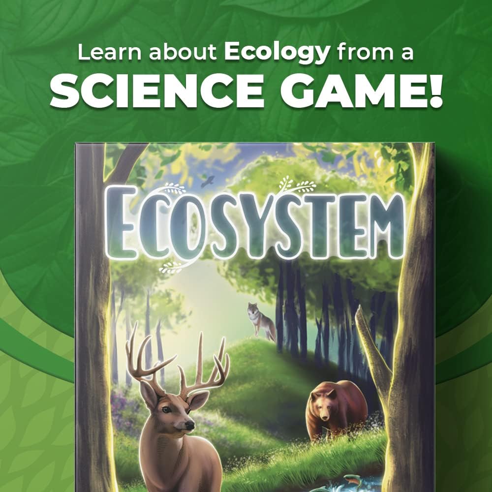 Genius Games - 74568 Ecosystem Ecology Board Game - Educational Wildlife Nature Biology Animal Food Chain Habitat - Stem - Science
