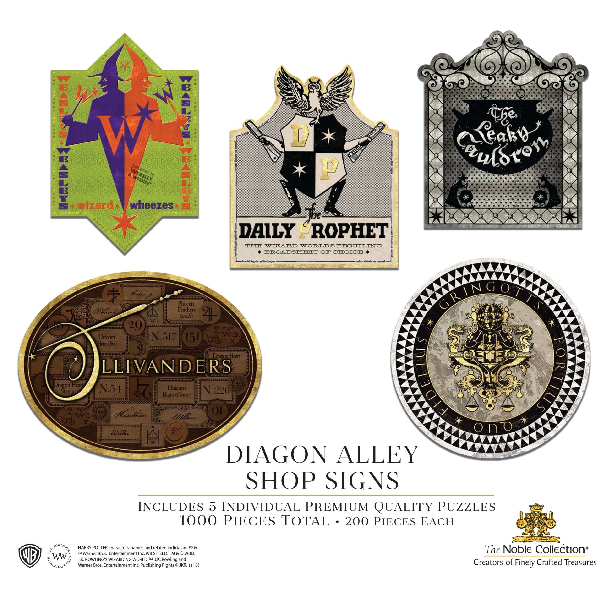 5 Diagon Alley Winkelborden Puzzels