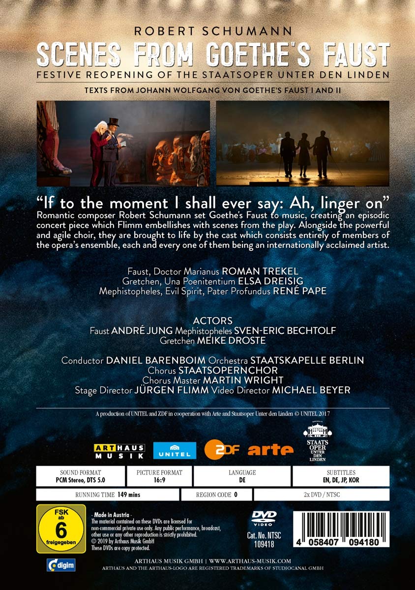 Staatskapelle Berlin / Staatsopernchor / Childrens Choir Of The Staatsoper Unter Den Linden / Daniel Barenboim - Schumann: Szenen Aus Goethes Faust