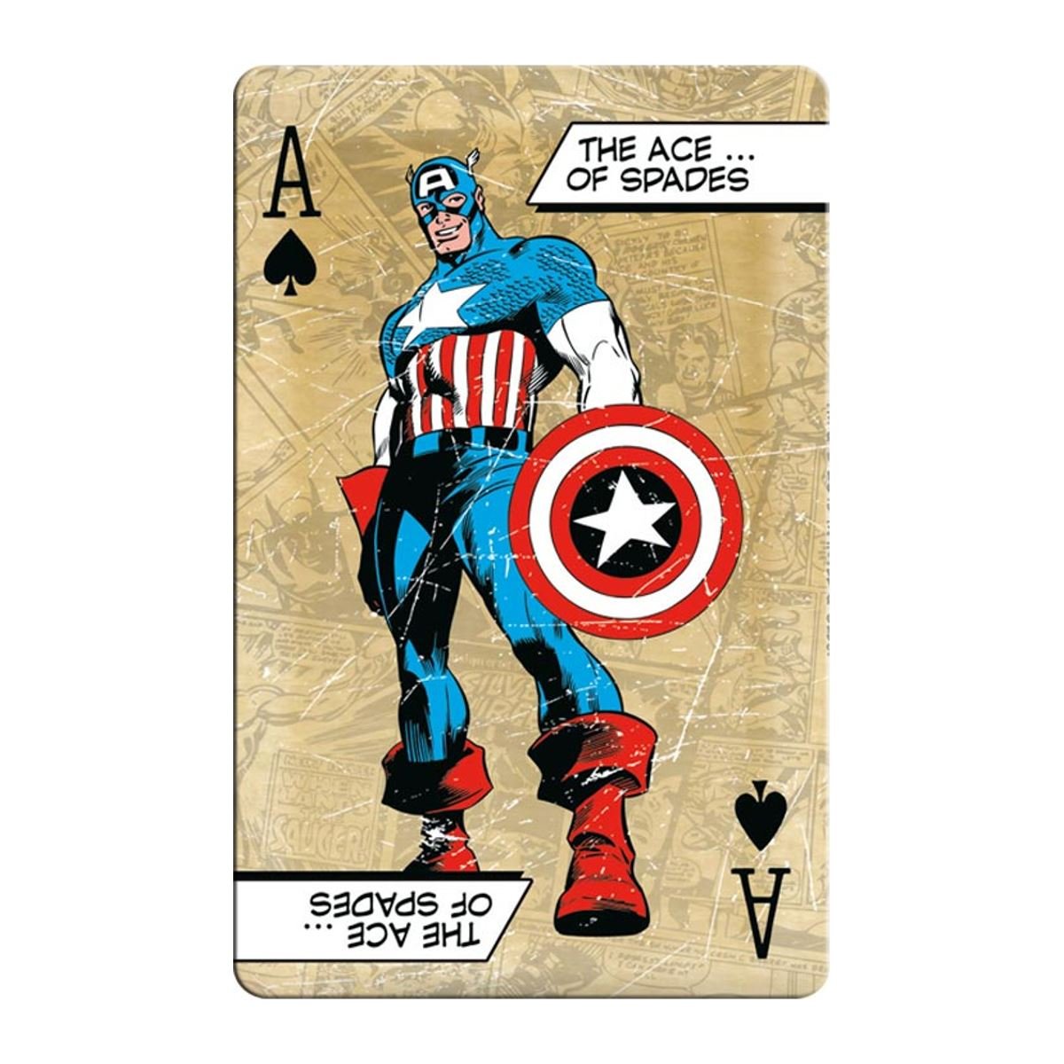 Waddingtons Number 1 Marvel Comic Retro Playing Card Game, play with superheroes including Iron Man, Spider-Man and Captain America, great gift ages 6 plus