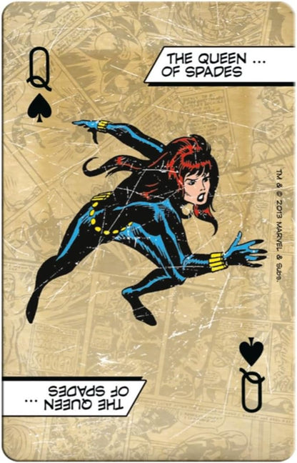 Waddingtons Number 1 Marvel Comic Retro Playing Card Game, play with superheroes including Iron Man, Spider-Man and Captain America, great gift ages 6 plus