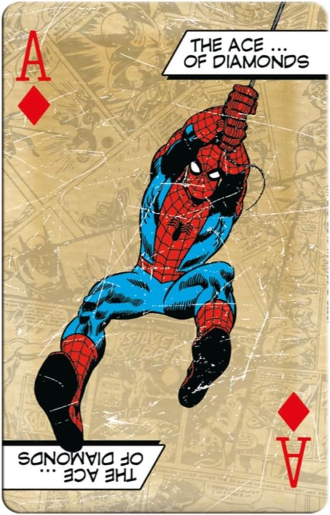 Waddingtons Number 1 Marvel Comic Retro Playing Card Game, play with superheroes including Iron Man, Spider-Man and Captain America, great gift ages 6 plus