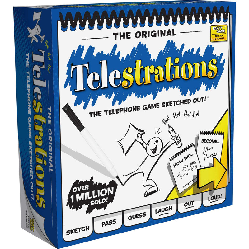 USAopoly | Telestrations | Hilarious Party Game | Ages 12 Plus | 4-8 Players | 30 Minutes Playing Time