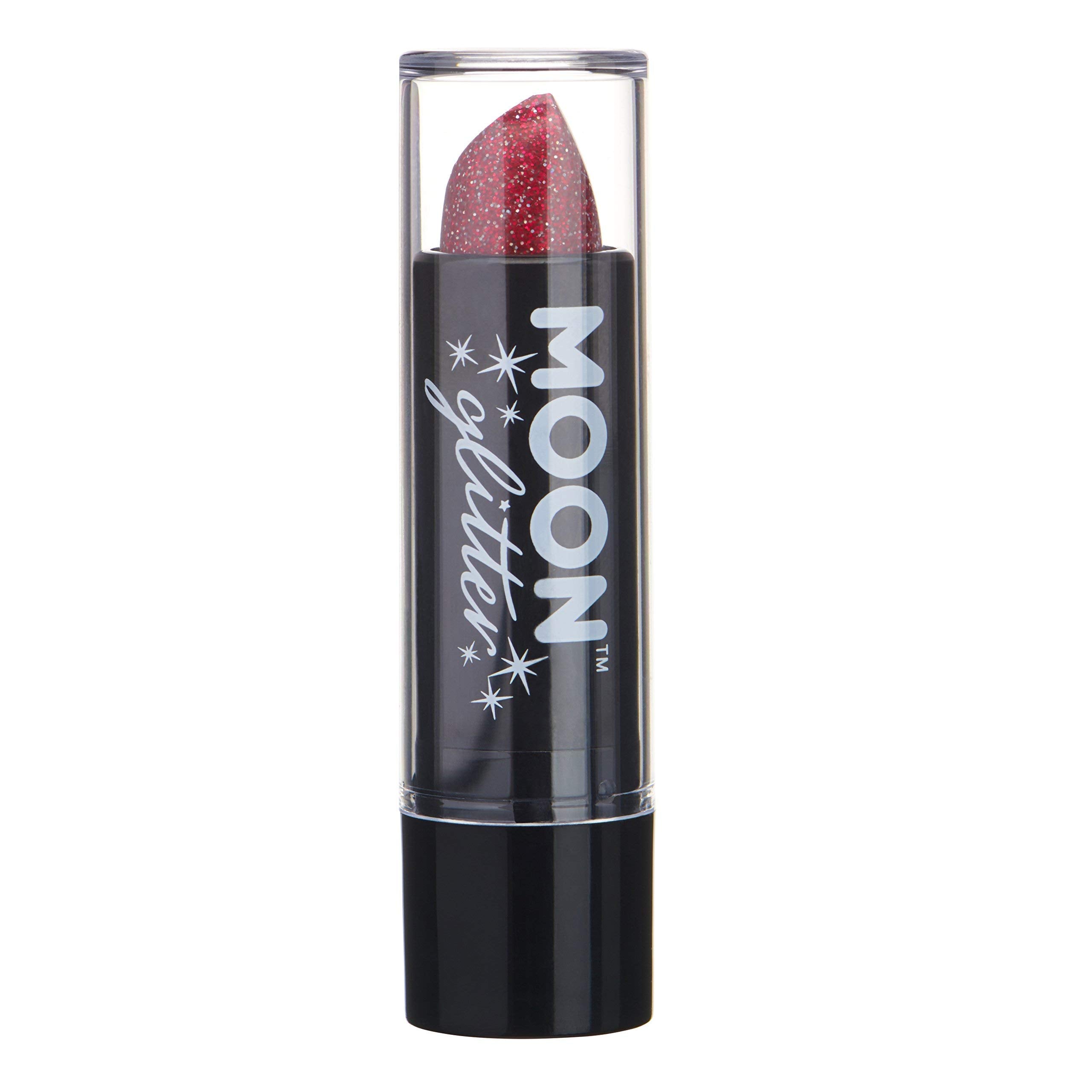 Smiffys Moon Glitter Holographic Glitter Lipstick, Red