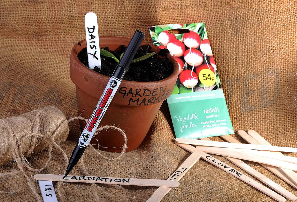 Uni Super Ink Marker PNA-125 Black Plastic Free Packaging Pack 2