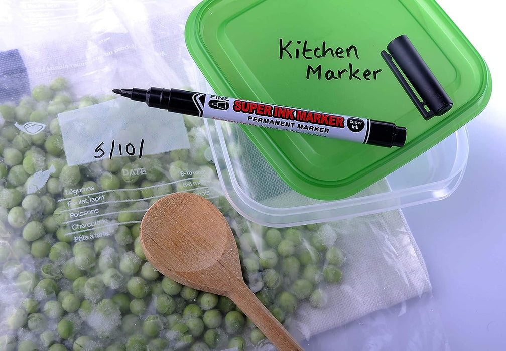 Uni Super Ink Marker PNA-125 Black Plastic Free Packaging Pack 2