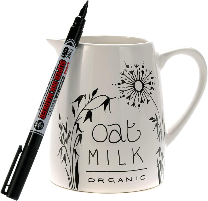 Uni Super Ink Marker PNA-125 Black Plastic Free Packaging Pack 2