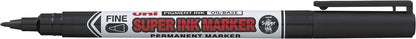 Uni Super Ink Marker PNA-125 Black Plastic Free Packaging Pack 2