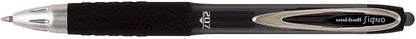 uni-ball UMN-207 SigNo 207 Rollerball Gel Pens. Premium Retractable Medium 0.7mm Ballpoint Tip for Super Smooth Writing, Drawing, Art, and Colouring. Fade & Water Resistant Uni Super Ink. 3 Pack Black