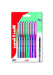 uni-ball UB-157D Eye Designer - Bolígrafos de punta redonda mediana de 0,7 mm para una escritura a mano súper suave, resistente a la decoloración y al agua, tinta líquida Uni Super Ink, paquete de 8