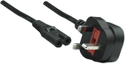 `MANHATTAN Stromkabel C7 auf UK- Stecker 1,8 m`