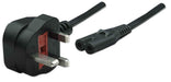 `MANHATTAN Stromkabel C7 auf UK- Stecker 1,8 m`