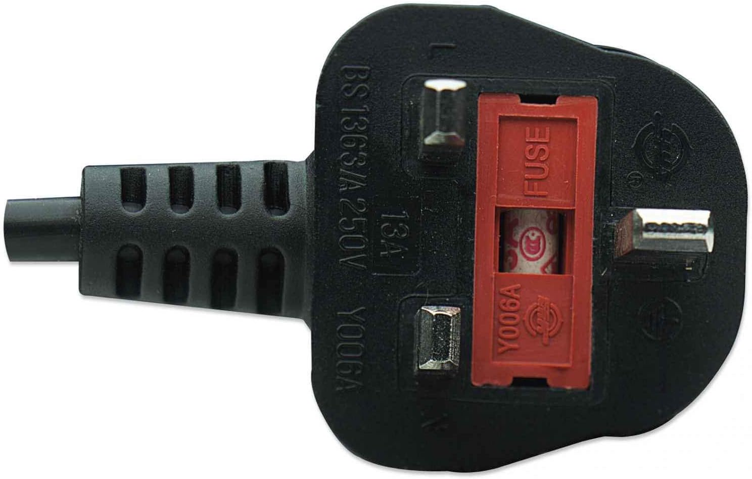 `MANHATTAN Stromkabel C7 auf UK- Stecker 1,8 m`
