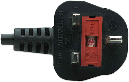 `MANHATTAN Stromkabel C7 auf UK- Stecker 1,8 m`