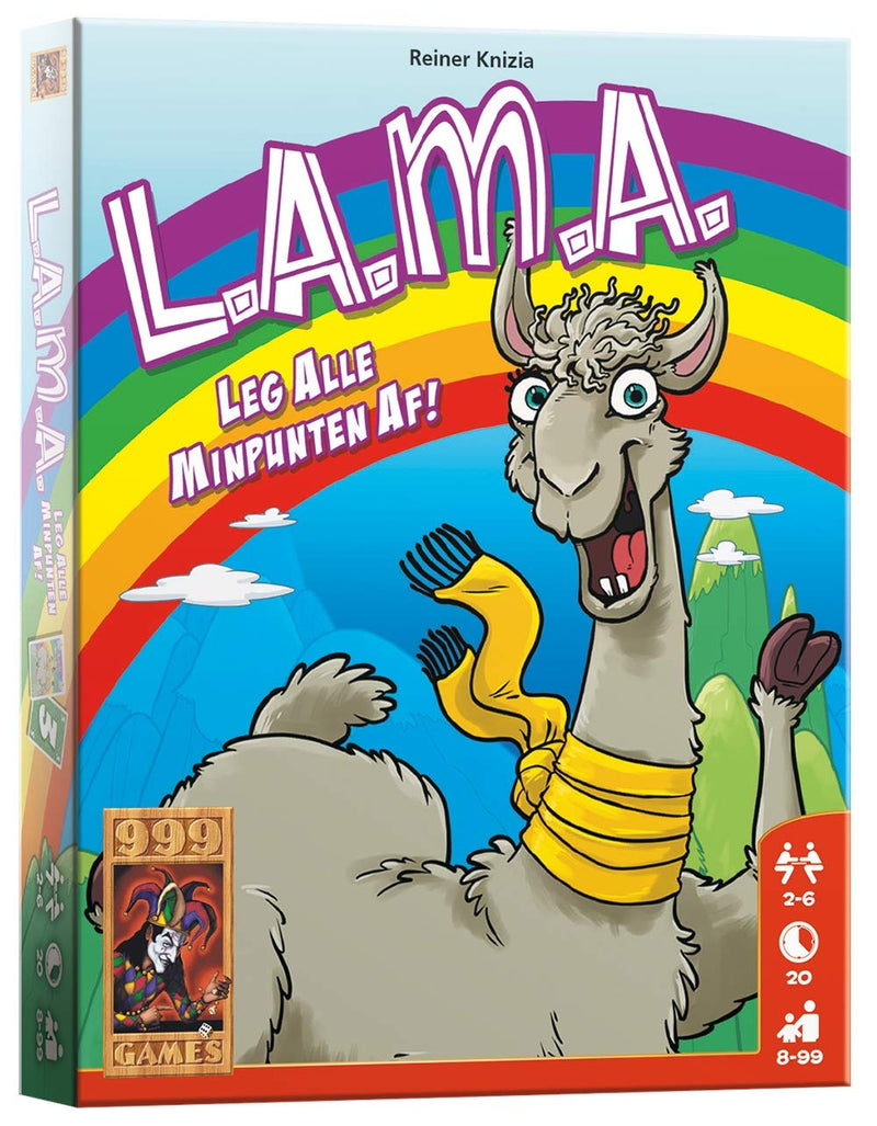 999 Games - LAMA Kaartspel - vanaf 8 jaar - Genomineerd voor speelgoed van het jaar 2020, - Reiner Knizia - voor 2 tot 6 spelers - 999-LAM01, Meerkleurig