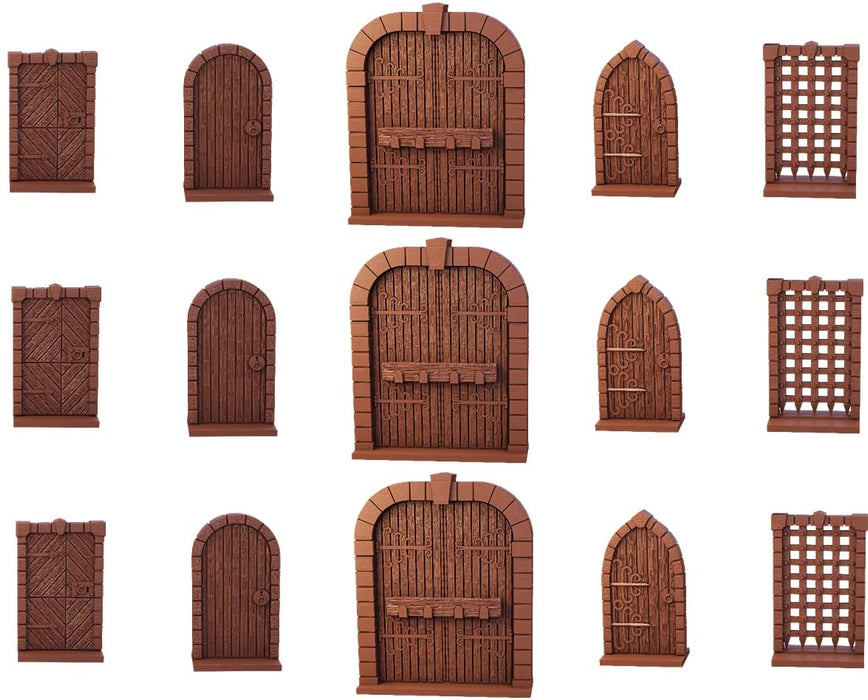 Mantic Games Terrain Crate - Dungeon Doors Medium Size Set | Highly-Detailed 3D Miniatures | Pre-Assembled Scenery Tabletop Game Accessory for Wargames, Board Games and RPGs | Made
