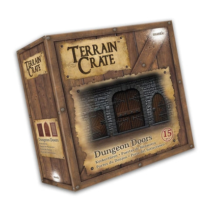 Mantic Games Terrain Crate - Dungeon Doors Medium Size Set | Highly-Detailed 3D Miniatures | Pre-Assembled Scenery Tabletop Game Accessory for Wargames, Board Games and RPGs | Made