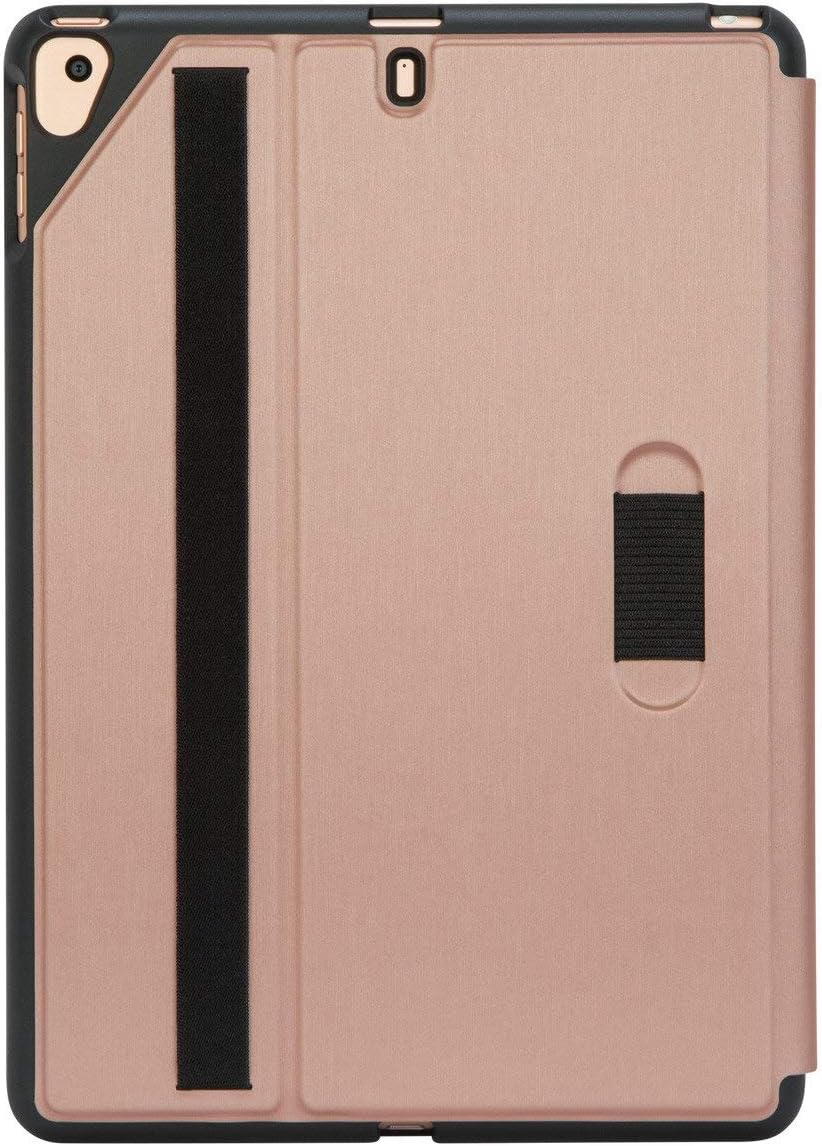 Targus Click-In Apple iPad (7th Gen) 10.2-Inch, iPad Air 10.5-Inch and iPad Pro 10.5-Inch Protective Tablet Cover Case, Drop- Safe Protection, Water-resistant, Rose Gold (THZ85008GL