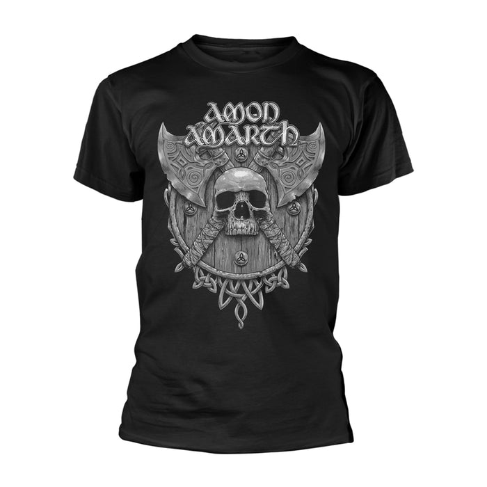 AMON AMARTH - GREY SKULL BLACK T-Shirt, Front & Back Print XXX-Large