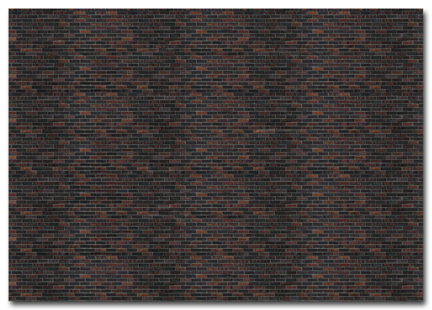 Desconocido-7424 Tarjeta de Pared ladrillo Oscuro HO Scenery Escenario de Modelo a Escala (7424